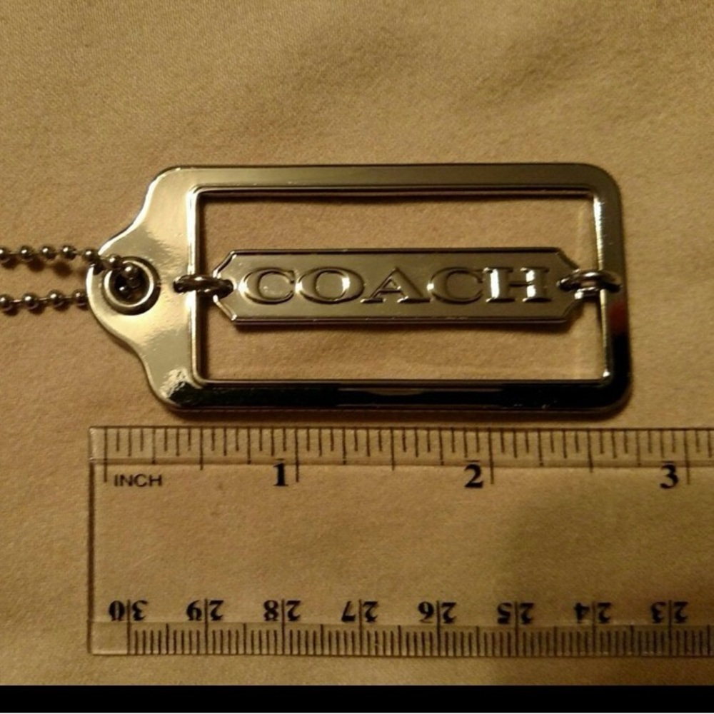 Coach Metallic Silver Bag Charm